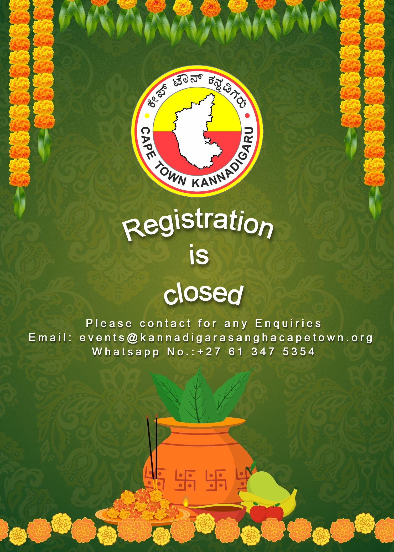 Kannadigara Sangha Cape Town - Happy Ugadi 2026